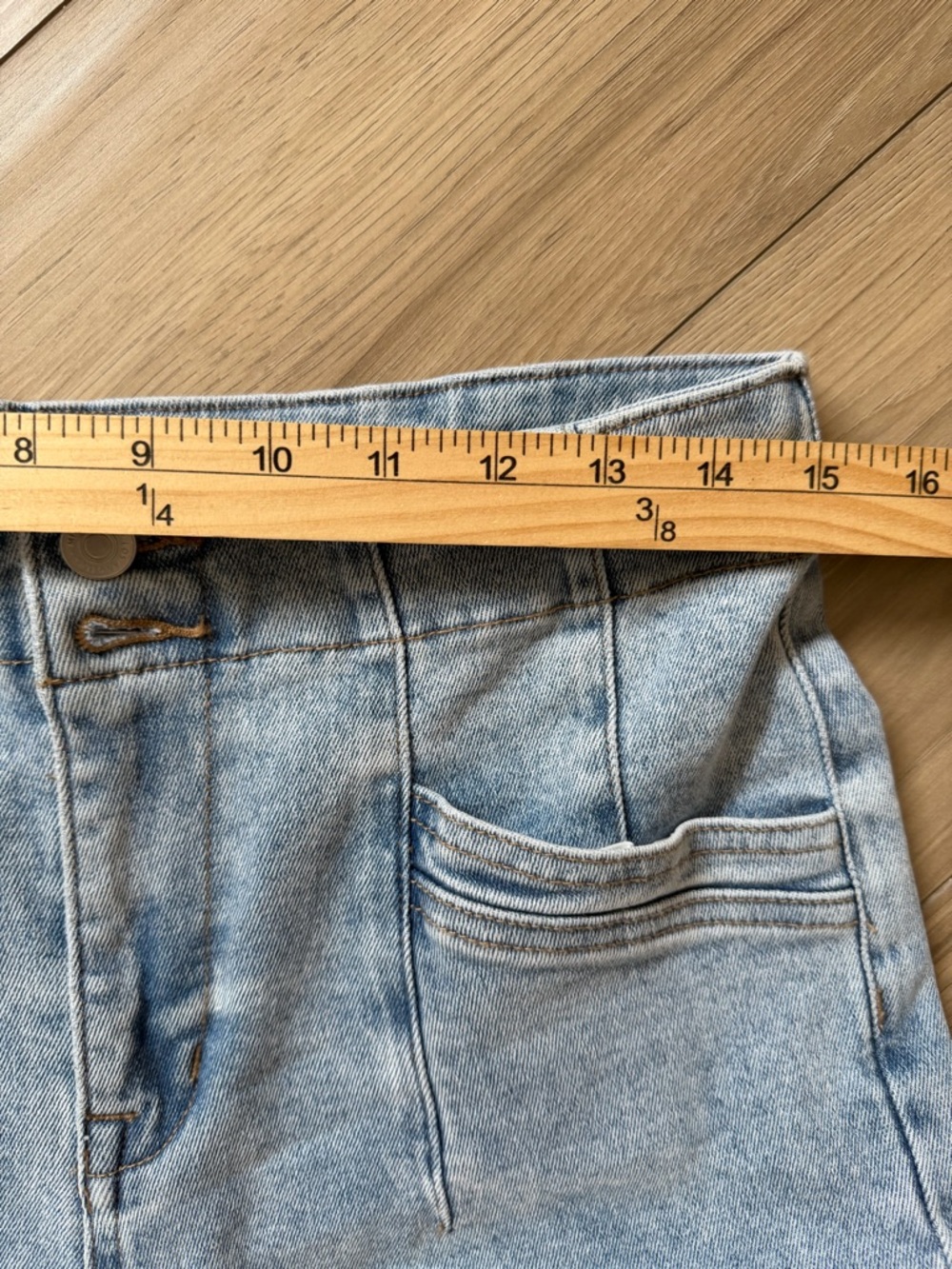 Mica Los Angeles High Rise Wide Leg Denim Jean Light Wash Sz 29 - Picture 7 of 9